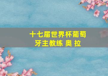 十七届世界杯葡萄牙主教练 奥 拉